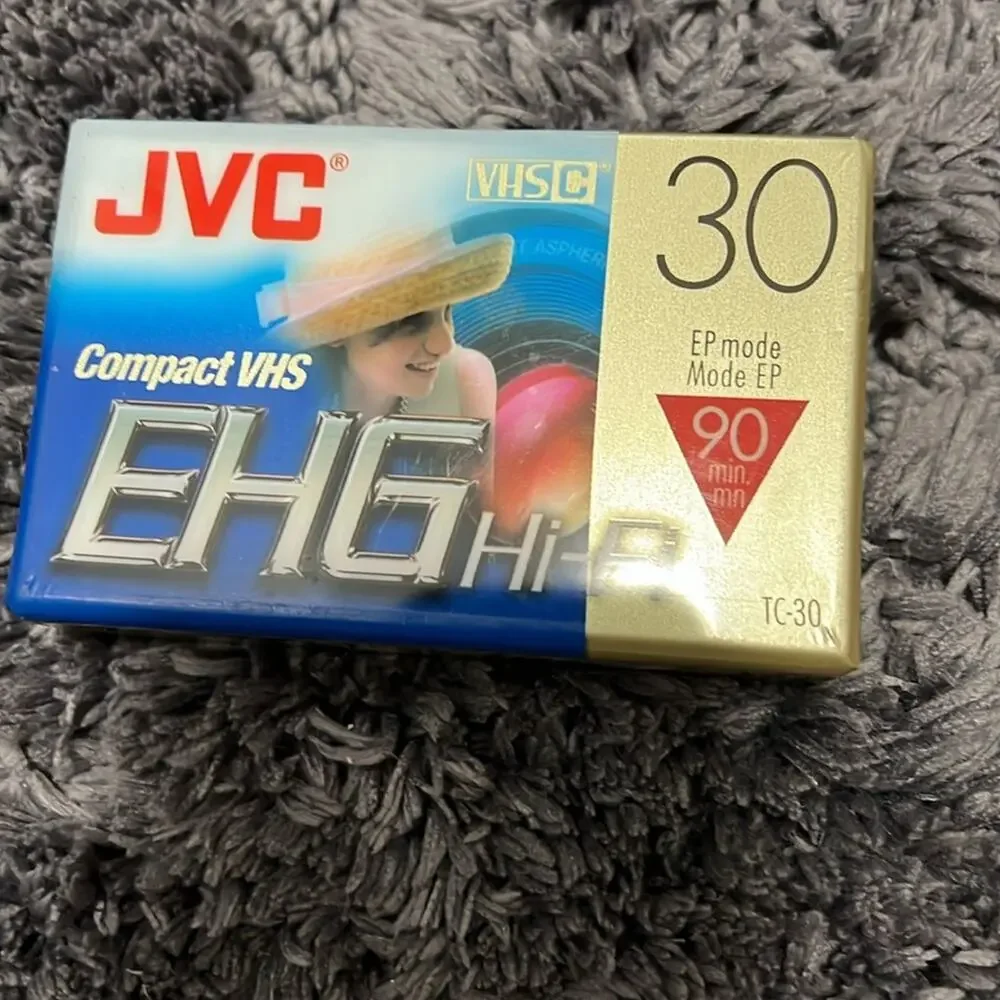 JVC VHS EHG hi-fi compact VHS 30 to 90 minutes blank new factory sealed